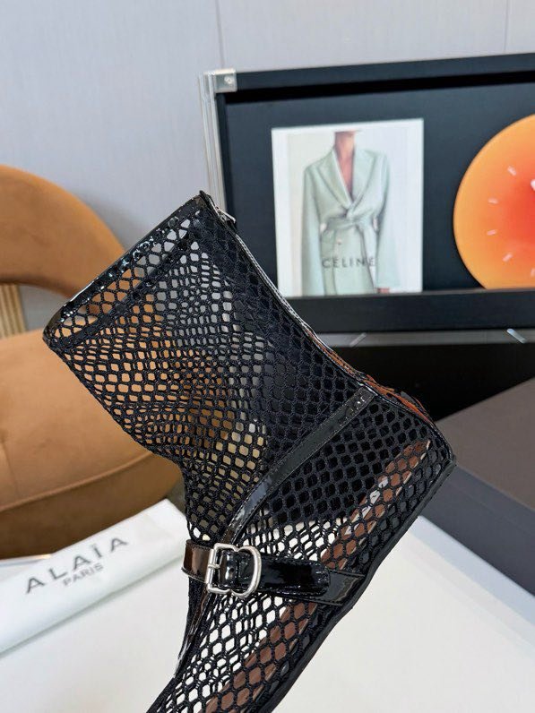 Балетки с высокой сеткой и кожей фото 9