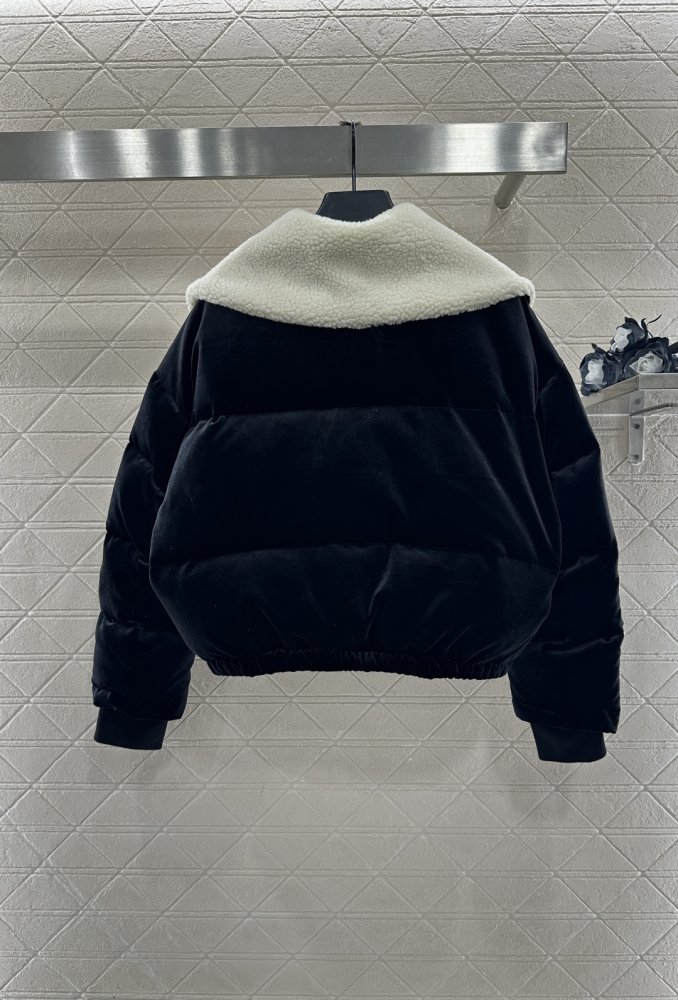 Бархатная пуховая куртка фото 2