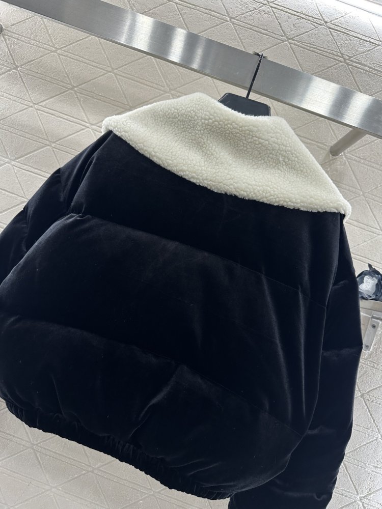 Бархатная пуховая куртка фото 5