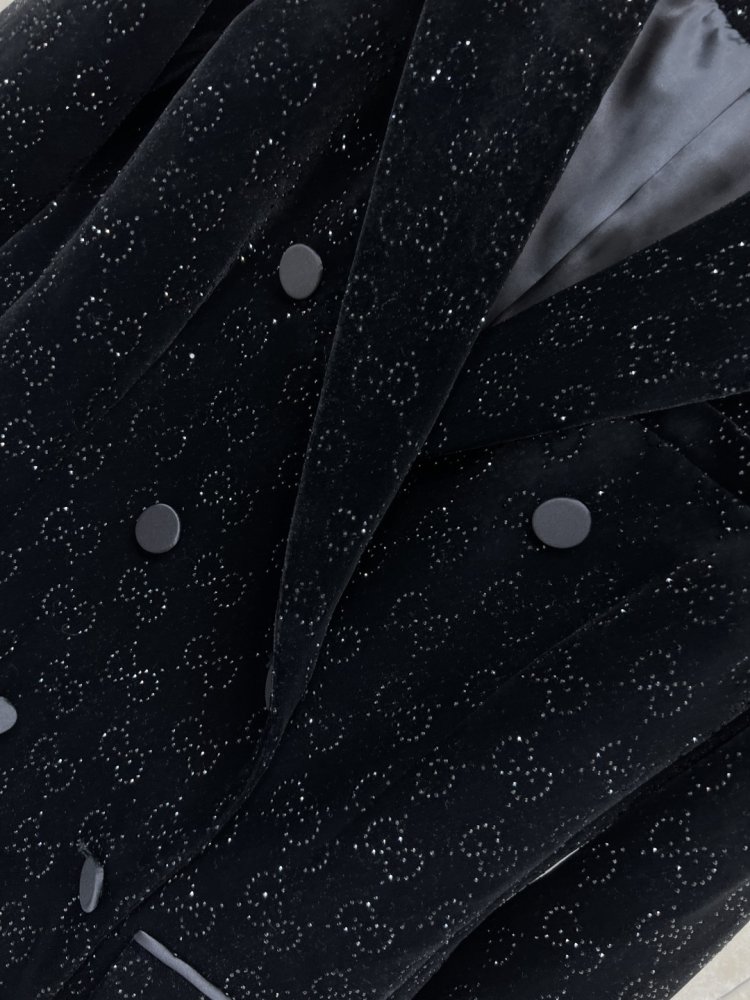 Бархатный блейзер женский фото 3