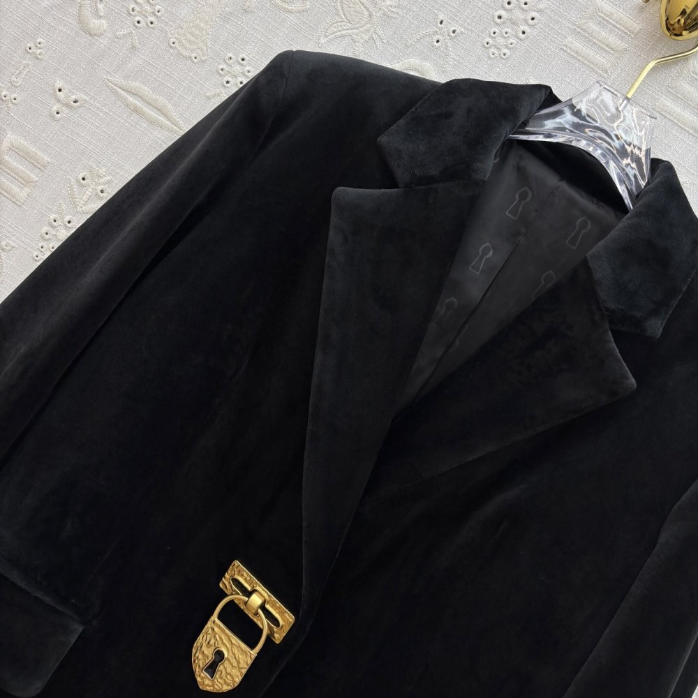 Velvet a long a jacket female фото 3