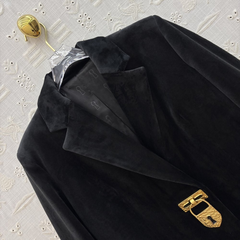 Velvet a long a jacket female фото 4