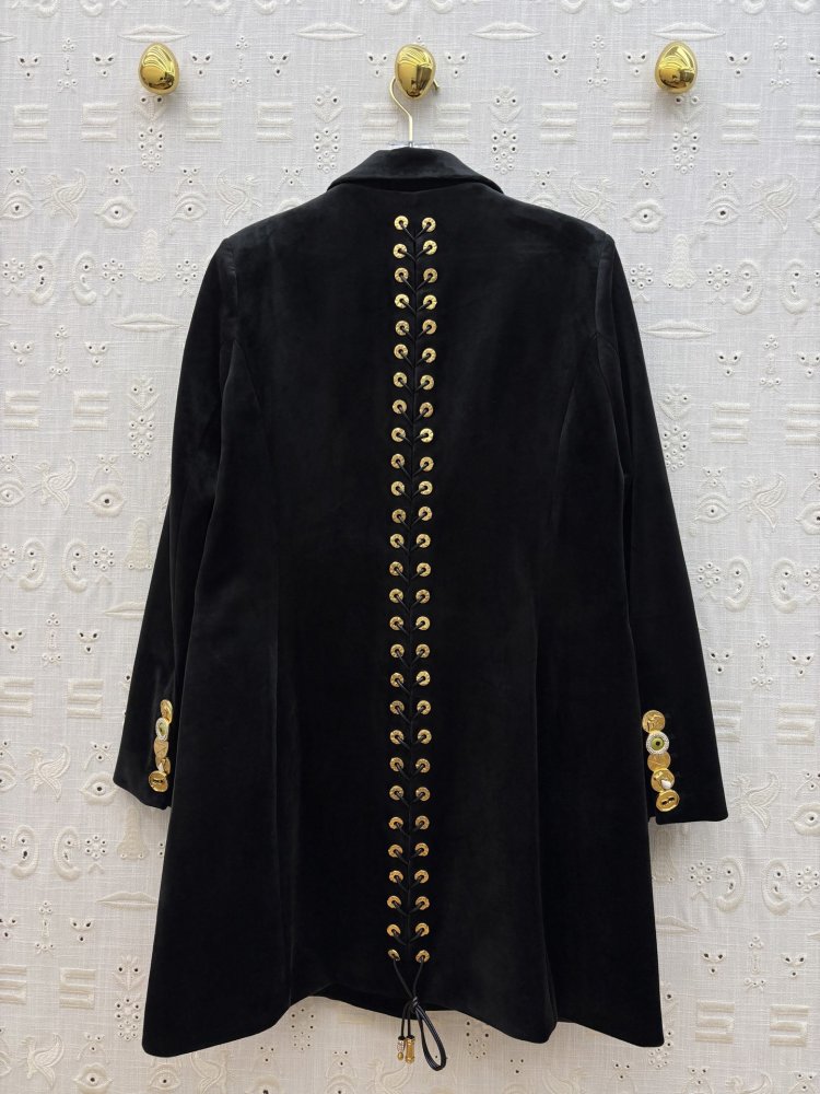 Velvet a long a jacket female фото 8