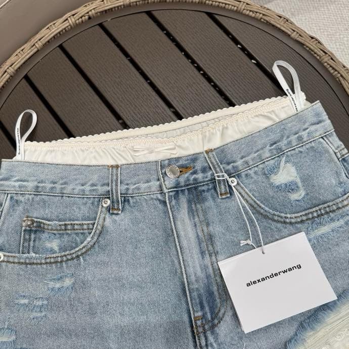 Denim women's shorts фото 4