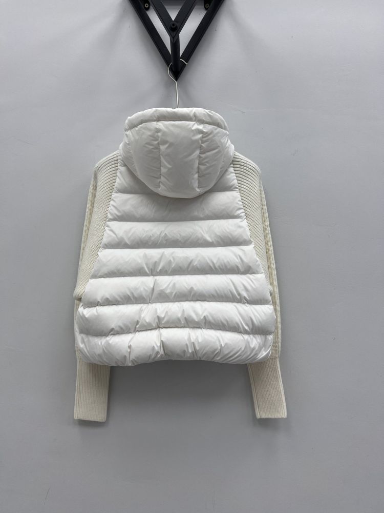 Down jacket female of кашемировыми sleeves фото 2