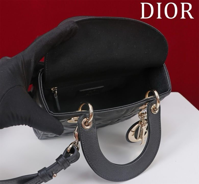 Сумка кожаная Lady Dior 20 см фото 6