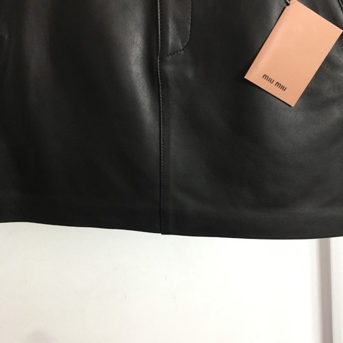 Skirt black leather фото 3
