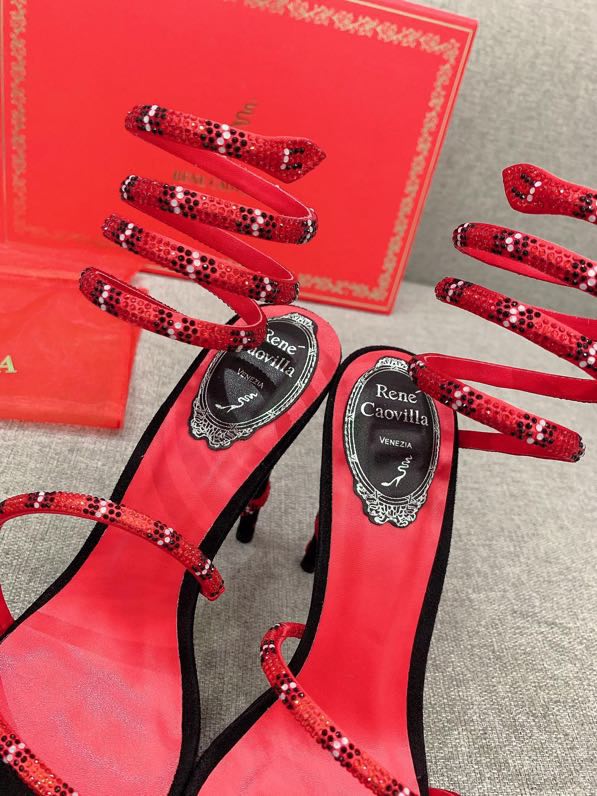 Sandals on platform and high heel at form snake with rhinestones фото 6