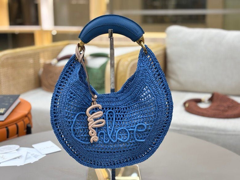 Плетені кругла сумка Chloe The Summer Banana 21 см фото 3