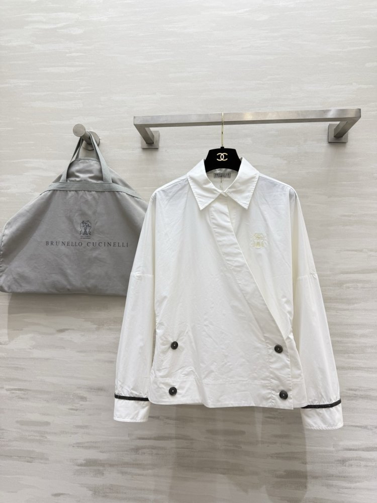 White двубортная shirt