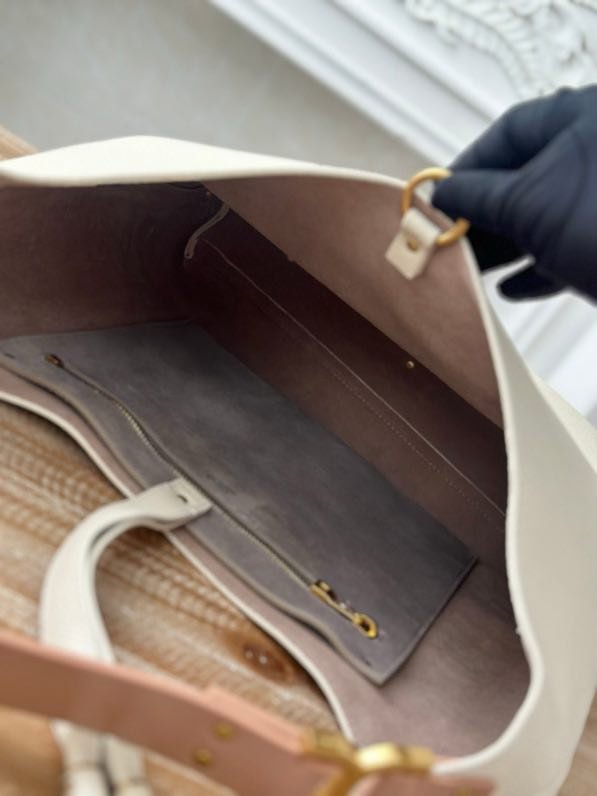 Белая сумка хобо Chloe Marcie 36 см фото 4