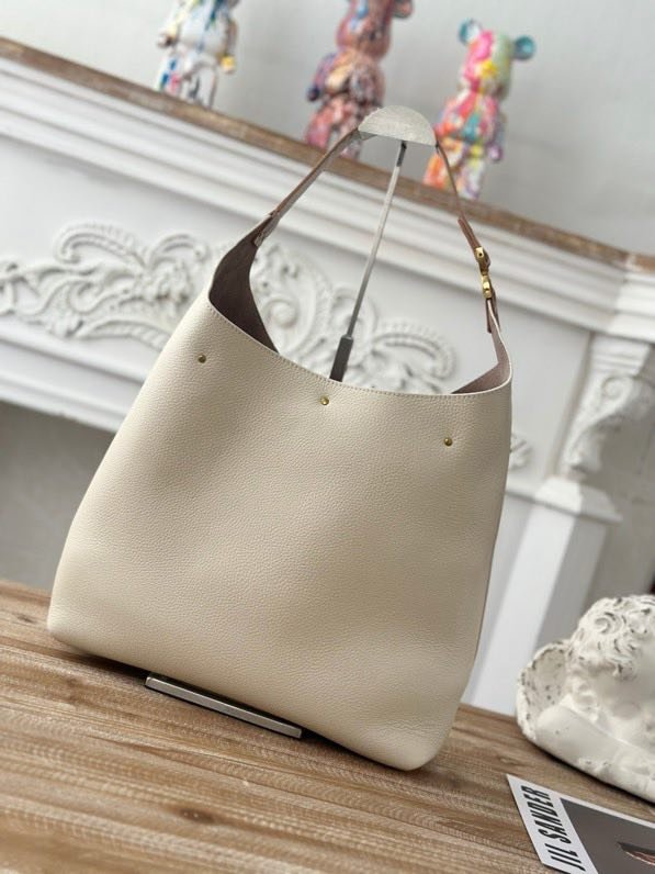 Белая сумка хобо Chloe Marcie 36 см фото 5