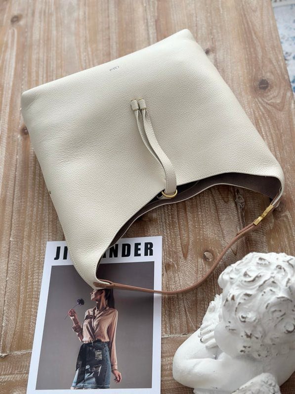 Белая сумка хобо Chloe Marcie 36 см фото 9