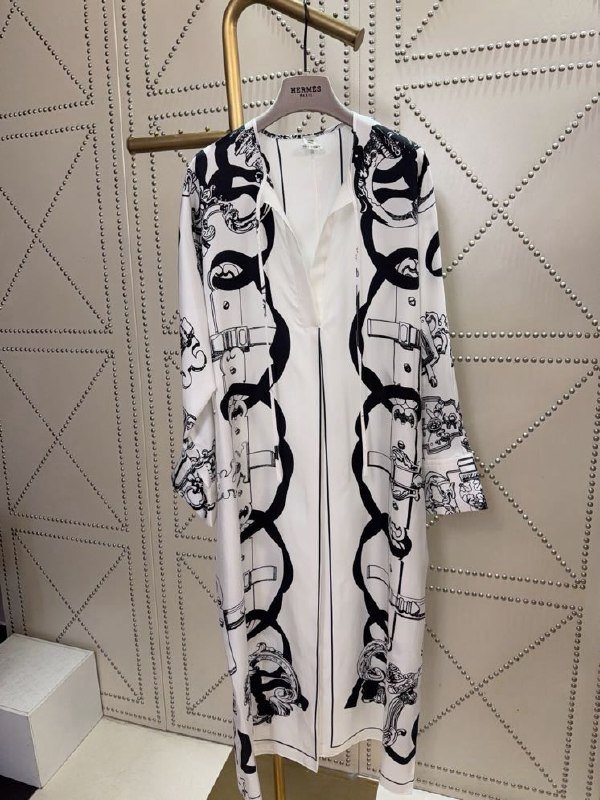 White silk dress