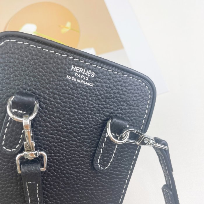 Кожаный чехол для телефона Hermes Hac a Box 17x10 см фото 3