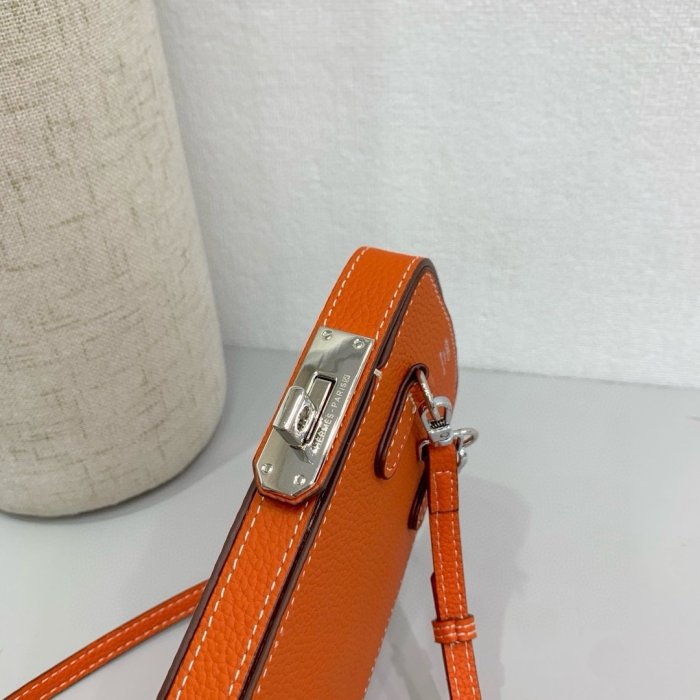 Кожаный чехол для телефона Hermes Hac a Box 17x10 см фото 3