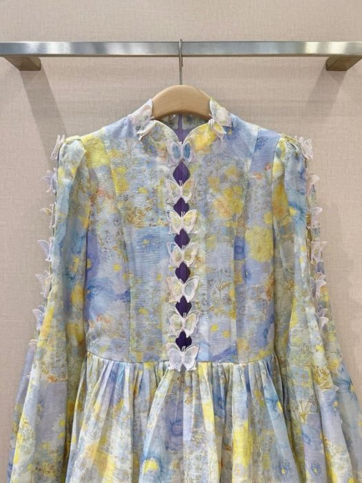 Mini dress of silk linen cloth фото 5