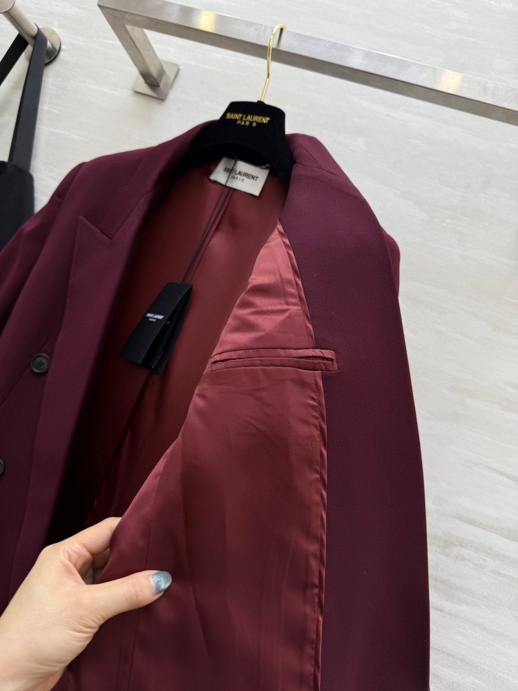 Бордовый блейзер женский фото 7