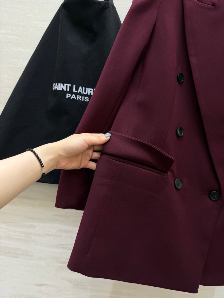 Бордовый блейзер женский фото 9