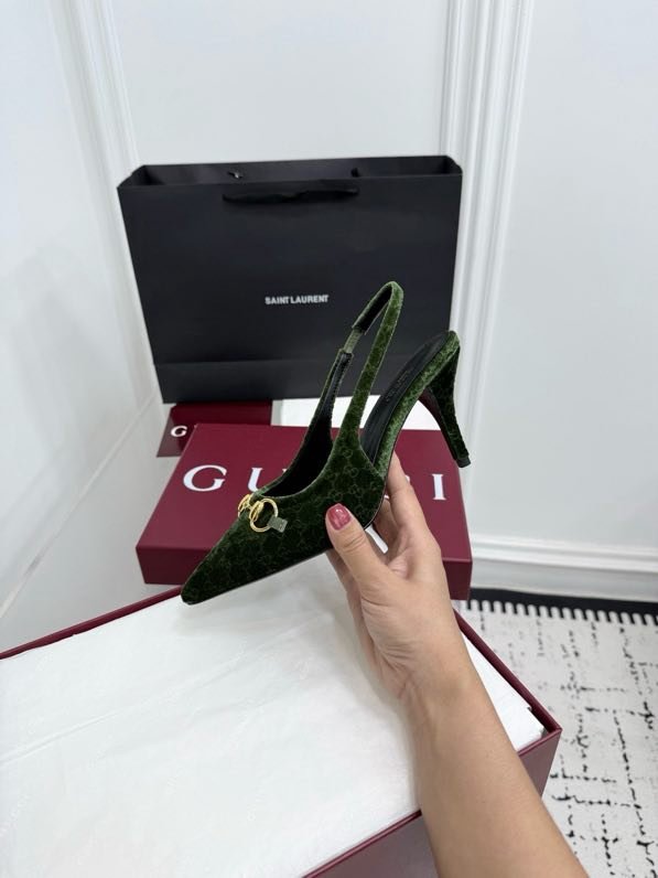 Босоножки Horsebit на каблуке с острым носком фото 5