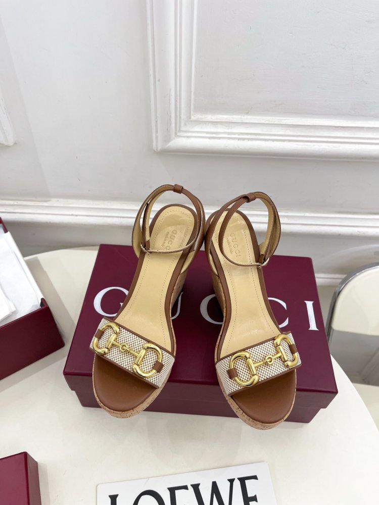 Sandals on platform and high heel