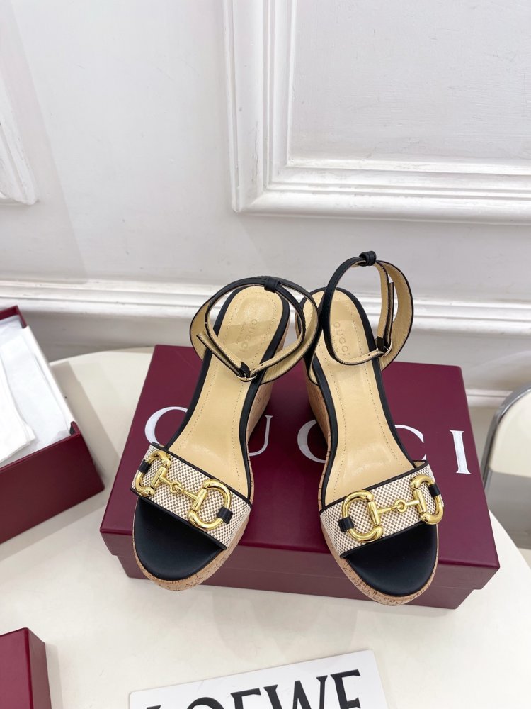 Sandals on platform and high heel