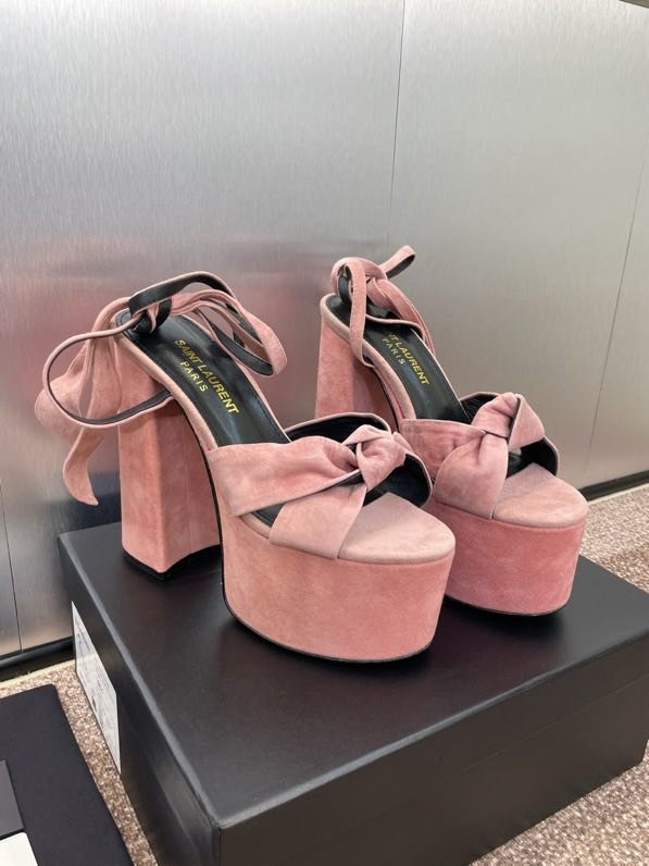 Sandals on platform from high heel