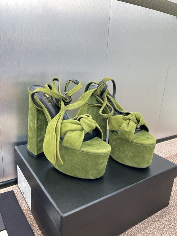 Sandals on platform from high heel