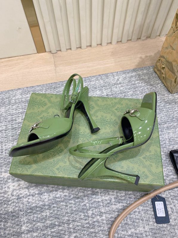 Sandals on high heel Horsebit фото 7