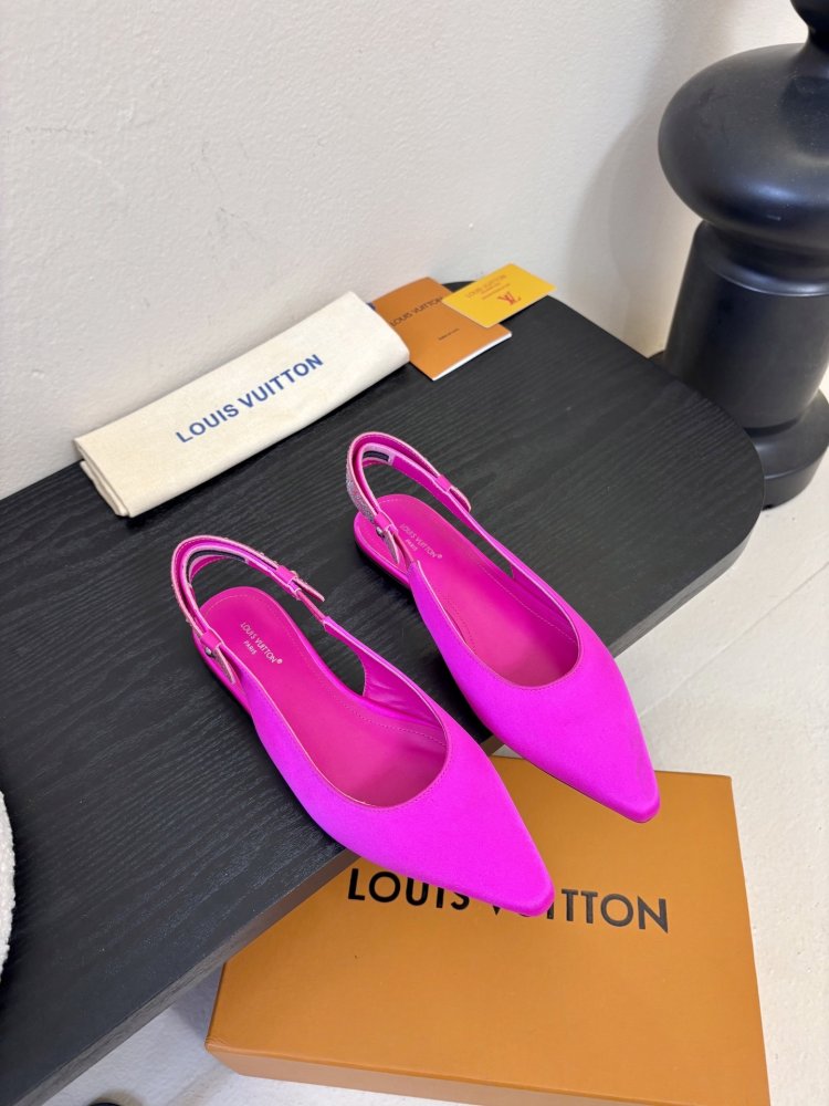 Босоніжки жіночі з відкритої п'ятою рожеві неонові балетки з ремінцем