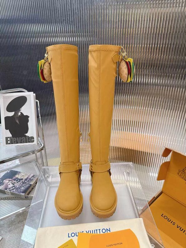 Hessian boots leather Louis Vuitton x Timberland фото 2