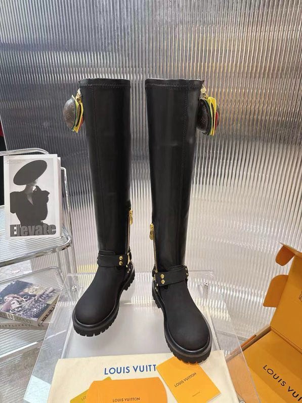 Hessian boots leather Louis Vuitton x Timberland фото 4