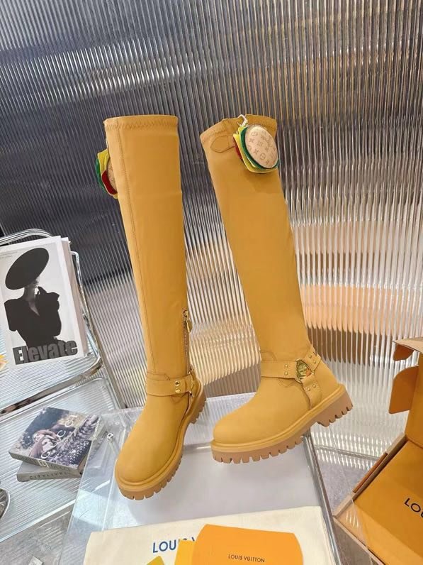 Hessian boots leather Louis Vuitton x Timberland фото 4