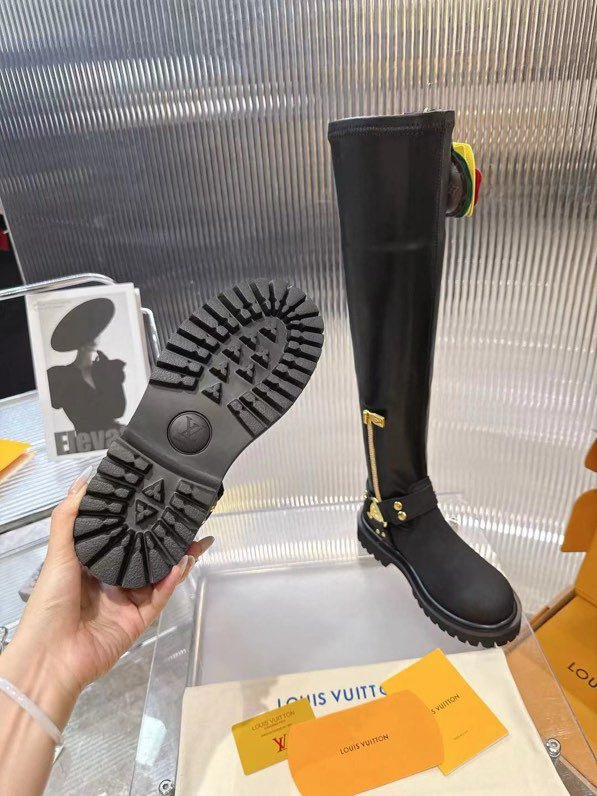 Hessian boots leather Louis Vuitton x Timberland фото 5