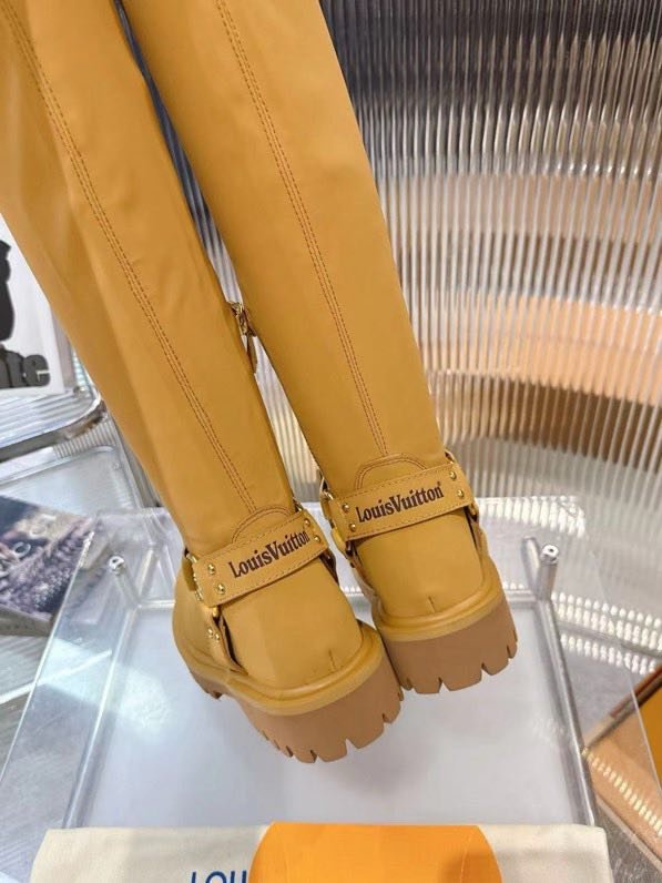 Hessian boots leather Louis Vuitton x Timberland фото 5