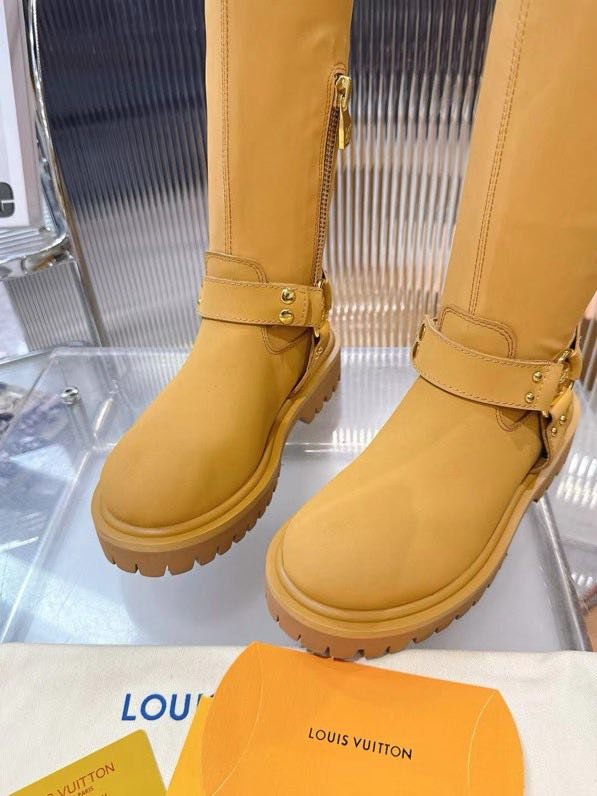 Hessian boots leather Louis Vuitton x Timberland фото 6