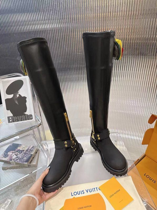 Hessian boots leather Louis Vuitton x Timberland фото 7