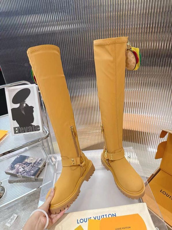 Hessian boots leather Louis Vuitton x Timberland фото 7