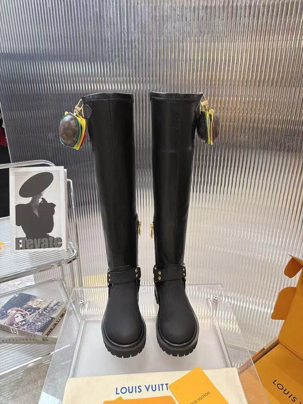 Hessian boots leather Louis Vuitton x Timberland фото 8