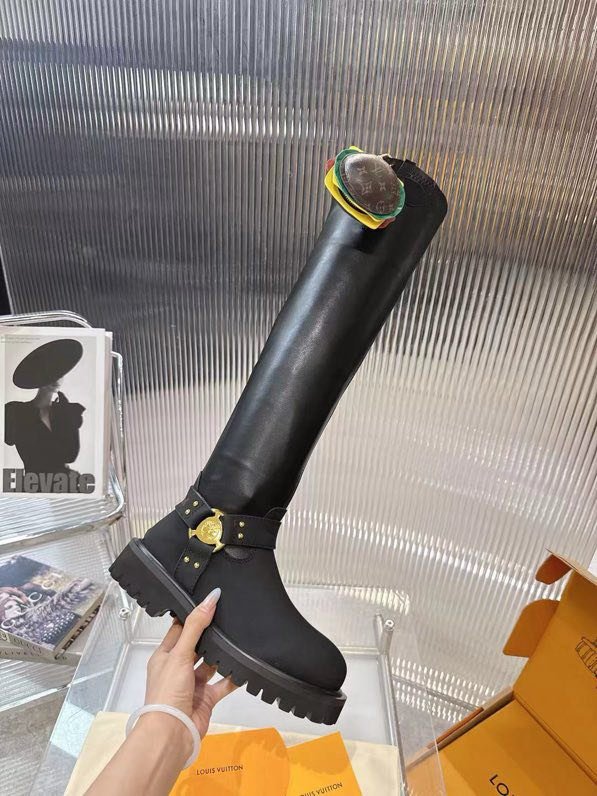 Hessian boots leather Louis Vuitton x Timberland фото 9