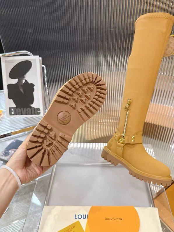 Hessian boots leather Louis Vuitton x Timberland фото 9