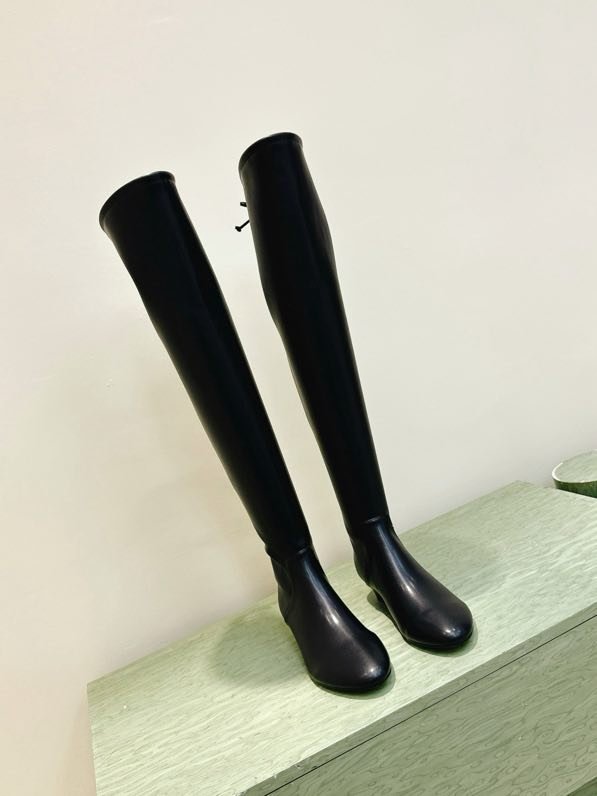 Ботфоры кожаные на квадратном каблуке фото 7