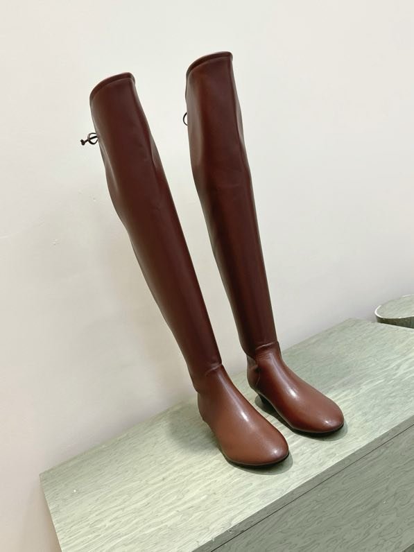 Ботфоры кожаные на квадратном каблуке фото 7