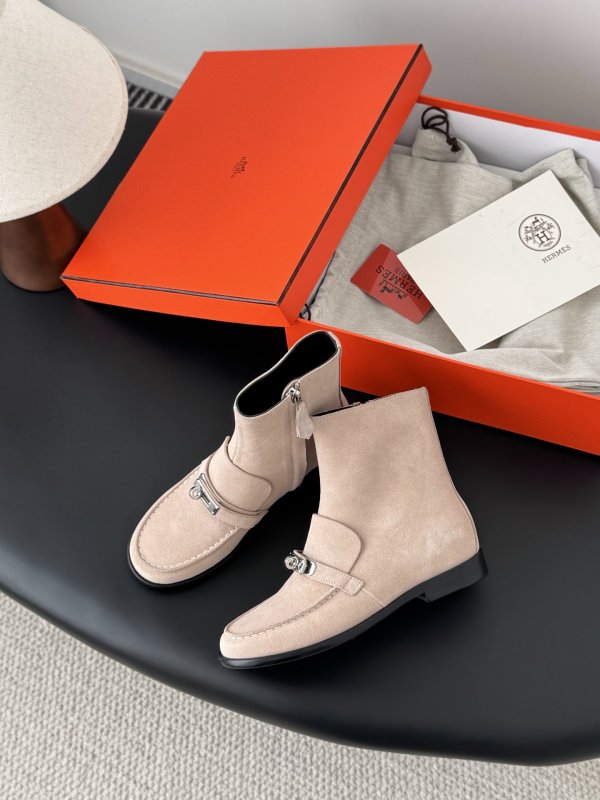 Ботильоны Hermes Kelly кожаные с пряжкой фото 3