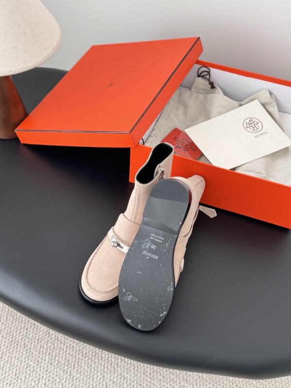 Ботильоны Hermes Kelly кожаные с пряжкой фото 4