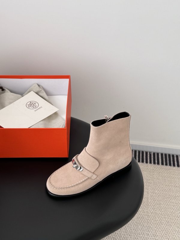 Ботильоны Hermes Kelly кожаные с пряжкой фото 5