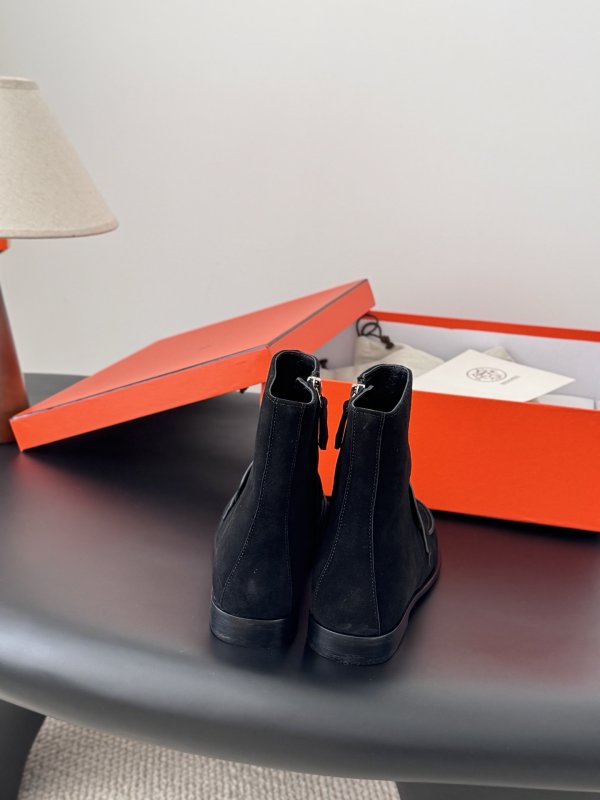 Ботильоны Hermes Kelly кожаные с пряжкой фото 6