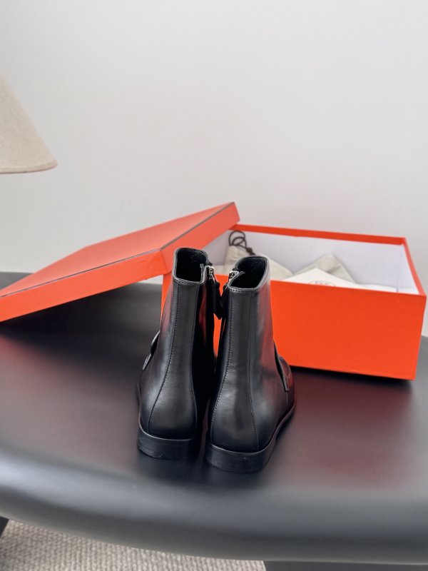 Ботильоны Hermes Kelly кожаные с пряжкой фото 6