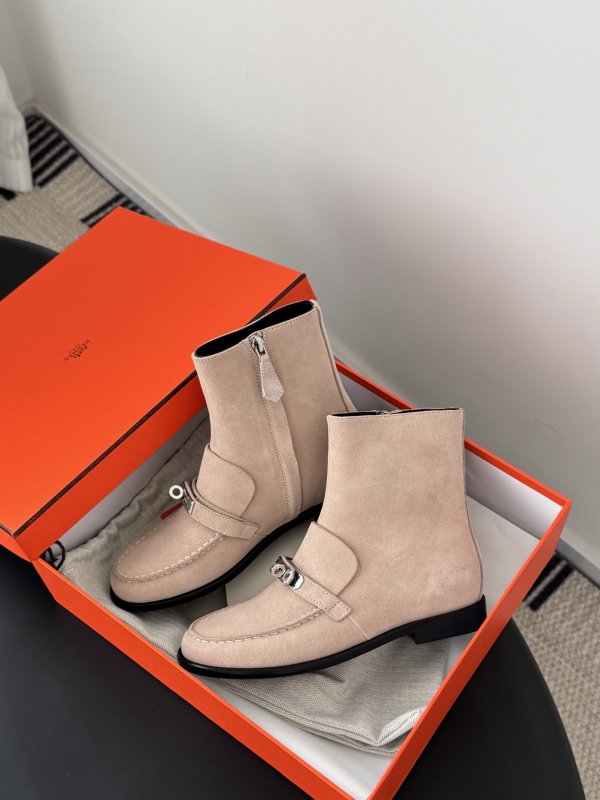 Ботильоны Hermes Kelly кожаные с пряжкой фото 8