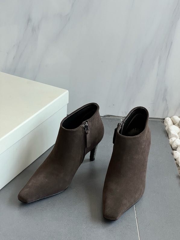 Ботильоны кожаные на молнии